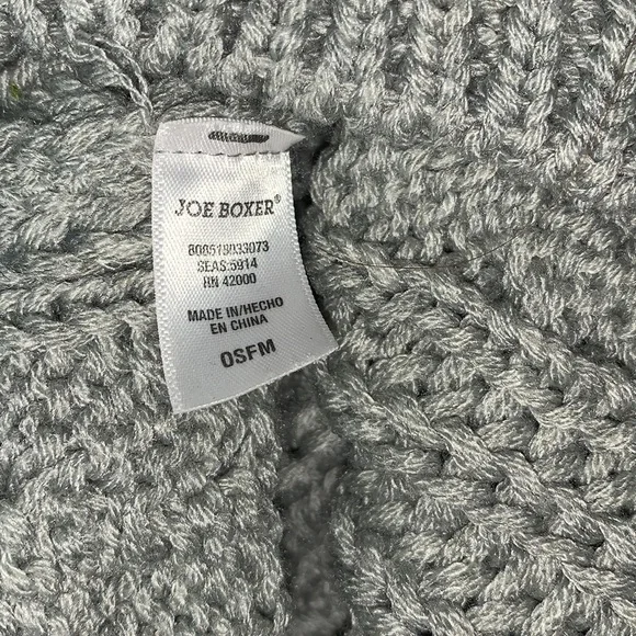 Joe Boxer Light Gray Knit Beanie - Picture 6 of 6